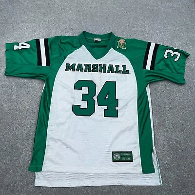 Vintage Marshall Thundering Herd Jersey Men Medium Green White Football Y2K 00s* • $34.91