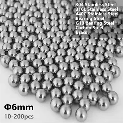 Φ6mm Precision Steel Bearing Balls Replacement Bike Bicycle Multi-materials • $2.52