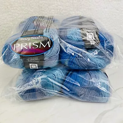 Lot Of 8 Mary Maxim PRISM In DENIM BLUES #2503 290yds 3.5oz • $50