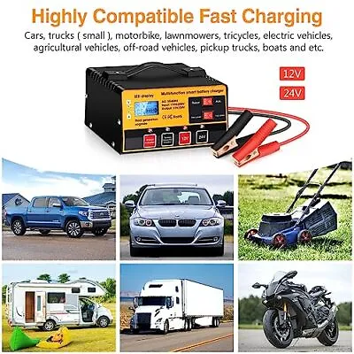 Smart Automatic Battery Charger Trickle Maintainer Desulfator 12V/24V Car Marine • $58.99
