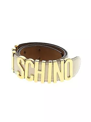 Moschino Women Gold Vintage Leather Logo Belt XXS • $147.74