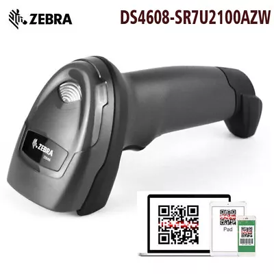 Zebra DS4608-SR7U2100AZW 1D 2D Hands-free Automatically Barcode Scanner W/ Cable • £149.99