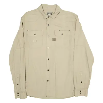 G-STAR RAW Mens Plain Shirt Beige Long Sleeve L • £15.99