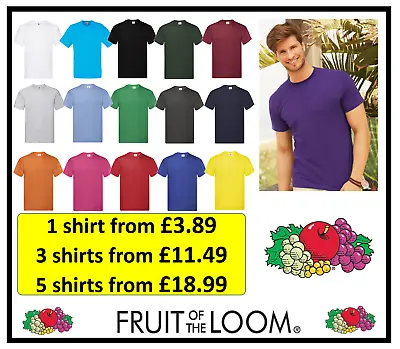 Single 3 Pack 5 Pack Mens 100% Cotton Plain T-Shirts Tee Shirts T Shirt Lot Crew • £12.89