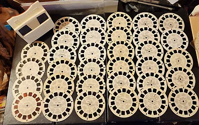 View-Master VIEWER & 33 REELS Children's Cartoons Disney Snow White Cinderella • $29.95