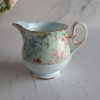 £45 • Buy Shelley Melody Chintz Vintage Creamer Milk Jug Gold Rim Great Condition 