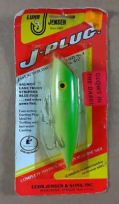 Luhr Jensen J-PLUG Size 4 Glo-Flo Green New-Sealed • $15