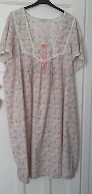 David Nieper Nightdress 100% Cotton Floral Size 4 Xl Good Condition • £6.99