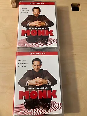 Monk: Seasons 1-4 & 5-8  Tony Shalhoub (dvd 2016 32-disc Set)-complete Set • $42.49