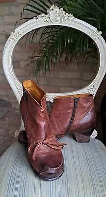 $30.73 • Buy Everybody Prairie Boho Chelsea Brown Peasant Leather Bootie Eur Sz 39.5