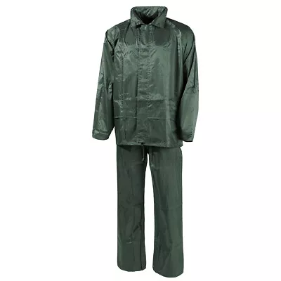 MFH 2-Piece Rain Suit Military Outdoor Hunting Jacket Trousers Trekking Olive • $31.95