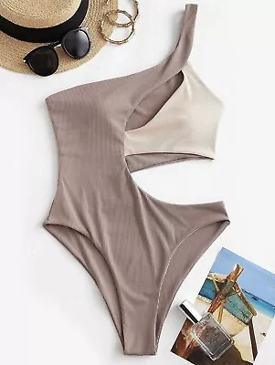 ZAFUL One Shoulder Swimwear For Women Grey Size XL  • £14.99