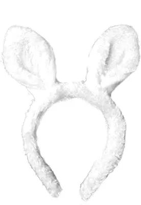 White Faux Furry Fabric Bunny Rabbit Ears Aliceband Fancy Dress / Design Up • £3.99
