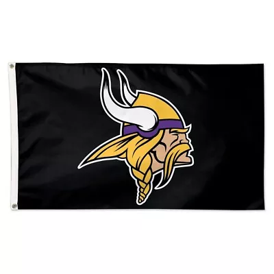 Minnesota Vikings Football Fans 3x5 Ft Black Flag - Ideal NFL Gift Banner • $13.49