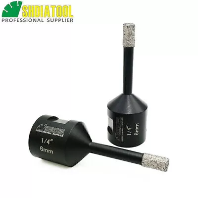 2pcs 1/4  6mm Diamond Dry Drill Core Bit Drilling Tile Porcelain Hole Saw Cutter • $15.99