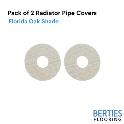 Radiator Pipe Covers Self-Stick Rose Laminate Covers Pack Of 2 Florida Oak • £9.95