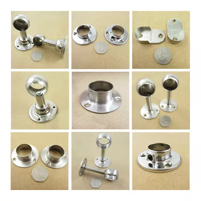 Wardrobe Towel Rail End Supports Internal Bar Holder  6 Types  Fittings Bracket • £1.79