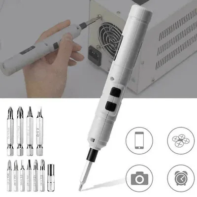 Electric Mini Lithium Rechargeable Cordless Screwdriver Drill Kit Power Tool • $19.26