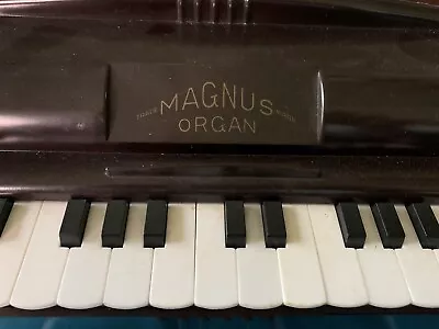 Vintage Magnus Mini Tabletop Electric Organ 1510 Harmonica Bakelite MCM Works • $50