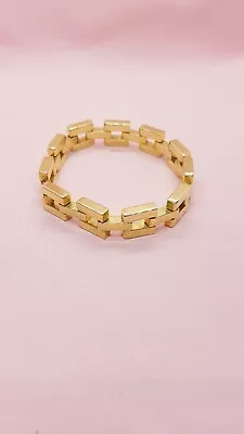 Heavy Vintage 18k RGP Gate Style Bracelet. 18.cmL 1.2cmW • $56.14