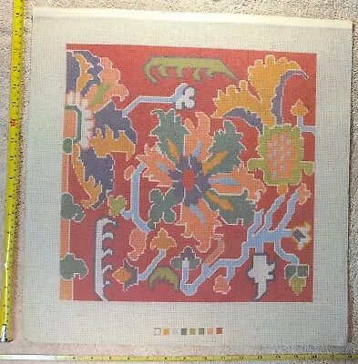 Vintage Multi Colored Life Pattern Needlepoint Canvas • $19