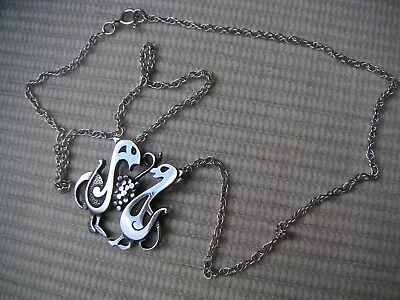 Ola Gorie Scottish Sterling Silver Birds Rare Necklet Necklace Pendant • £95