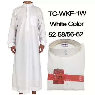 Muslim Men Kaftan Thobe Jubba Dishdasha Thawb Islamic Dress Abaya Daffah Robe • $18.97