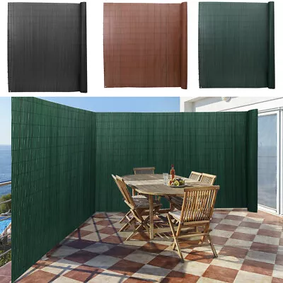 PVC Garden Screening Roll Fence Privacy Border Panel Bamboo Effect Fencing UK • £12.55