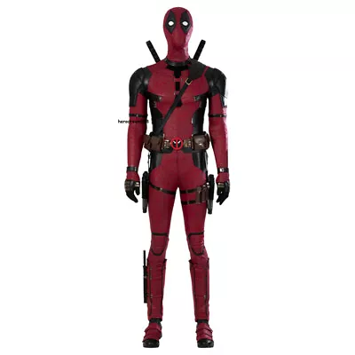 Deadpool 3 Cosplay Costume Mens Jumpsuit Mask Shoes Red Dress Halloween Outfit • £146.25