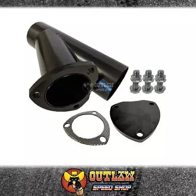 Proflow Exhaust Blk Steel Cut-out Y-pipe 3.5  Cap/gask/bolts 10 L - Pfeeypstl35 • $66.65