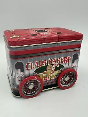 VTG Tin Claus Bakery Wheeled Christmas Train Car The Tin Box Company Advertising • $15.99