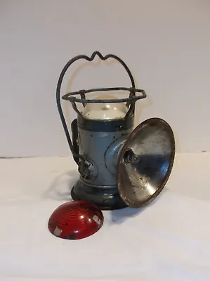 VTG DELTA POWERLIGHT Double Clear Railroad Lantern Train Light W/extra Red Globe • $21.95