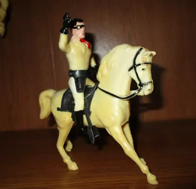 Vintage MPC Multiple Lone Ranger & Silver Hard Plastic Painted Play Set Figures • $14.99