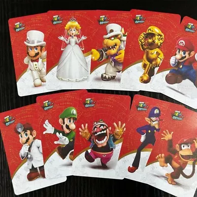 NFC Coins Amiibo Mini Card For Switch 86*54mm Set 10pcs Super Mario Odyssey • $21.95