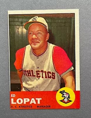 1963 Topps Baseball Ed Lopat #23 Kansas City Athletics Vintage Card • $2.39