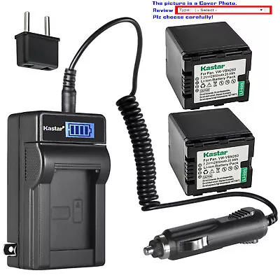 Kastar Battery LCD AC Charger For Panasonic VW-VBN130 VBN130 VW-VBN260 VBN260 • $8.99