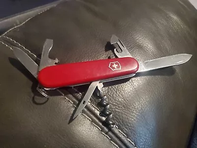 Vintage Red  Victorinox Swiss Army Knife Victoria Officer Suisse • $24.99