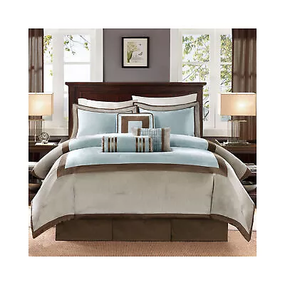 Madison Park MP10-282 Abigail 7-Pc. Contemporary Comforter Set - BLUE ONE SIZE • $61