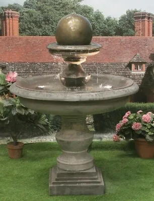 £574.10 • Buy Large Regis Ball Fountain Stone Garden Ornament Water Feature Ornament Solar