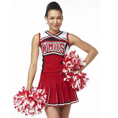 Ladies Glee Cheerleader School Girl Fancy Dress Uniform Party Costume Outfit • £20.39