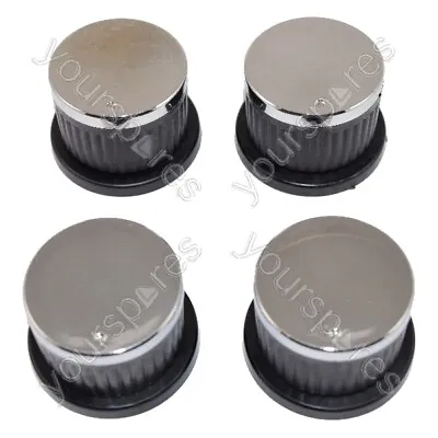 Fits Atag And Beko Oven Cooker Hob Knob Dial Pack Of 4 Black/Silver • £7.49