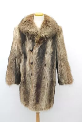 Mint Natural Raccoon Racoon Fur Coat Coat Men Man Size 38-40 S-m • $335.75