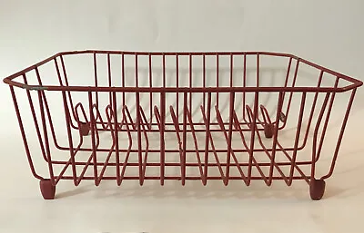 Vintage “RED” Rubber Coated Wire Dish Drain Rack  Rubbermaid • $20