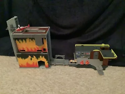 Micro Machines Raging Inferno Building And Garage With Original Car & Copter • £14.99