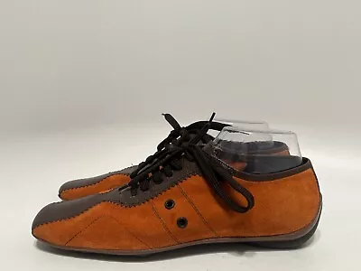 Vtg Miu Miu Orange Suede Leather Sneakers 40 • $150