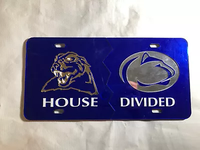 House Divided Pennsylvania License Plate Penn State Pittsburgh Panthers Vanity • $74.99