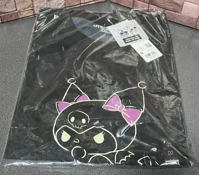 UNIQLO Sanrio KUROMI & MY MELODY T-shirt Oversize Fit M Size Dark Gray JAPAN • $33.91