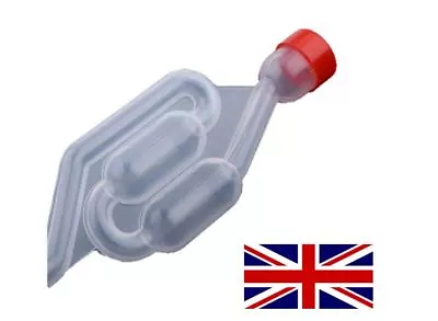 S-Shape Air Lock Twin Bubble Plastic For Demijohn Home Brew Fermentation Wine  • £2.39