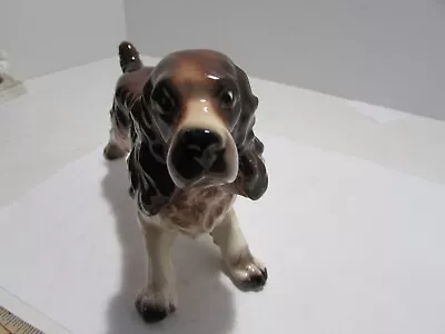 Antique Cocker Spaniel Dog Porcelain Figurine From Vintage Estate Collection • $25