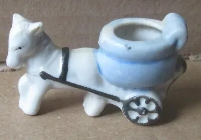 Vintage Mini Horse Pulling Cart Toothpick Holder Figurine Occupied Japan • $11.99